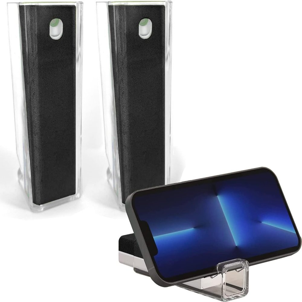All in One Screen Cleaning Sprays with Microfiber and Phone Stand